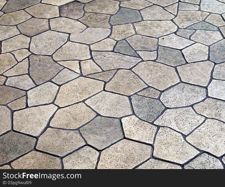 Patterned stone floor Way to see. Patterned stone floor Way to see