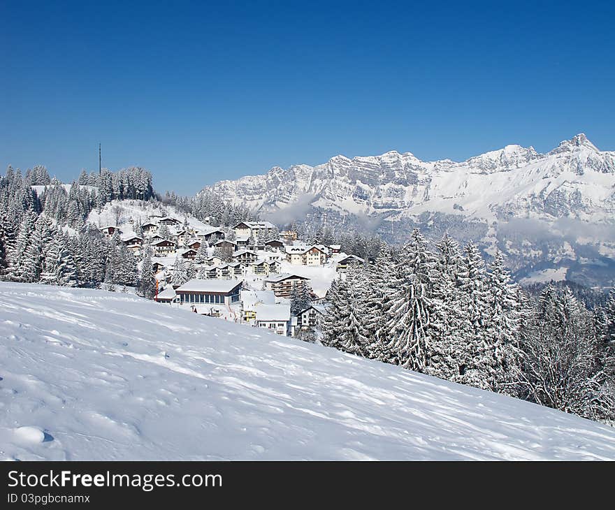 Winter in the swiss alps, Switzerland. Winter in the swiss alps, Switzerland