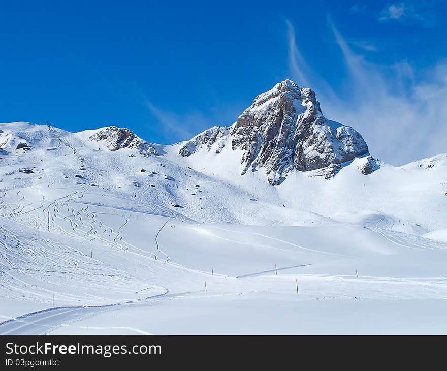 Winter in the swiss alps, Switzerland. Winter in the swiss alps, Switzerland