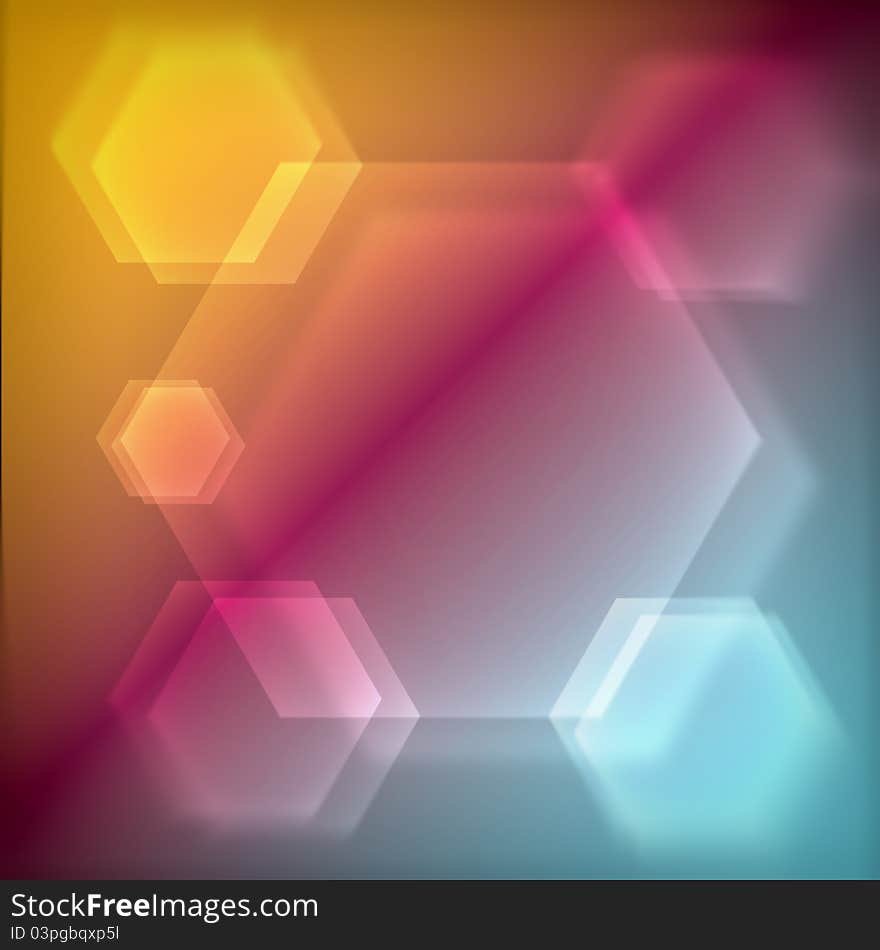 Bright Transparent Gradient Cube Background. Bright Transparent Gradient Cube Background