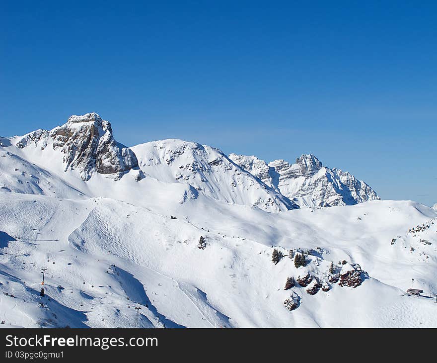 Skiing slope