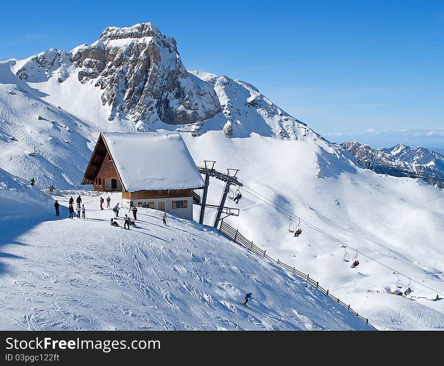 Skiing slope