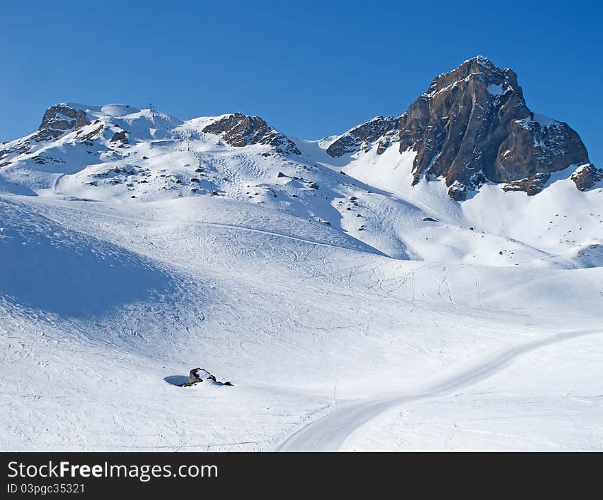 Skiing slope