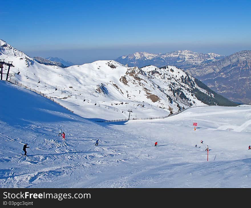 Skiing slope