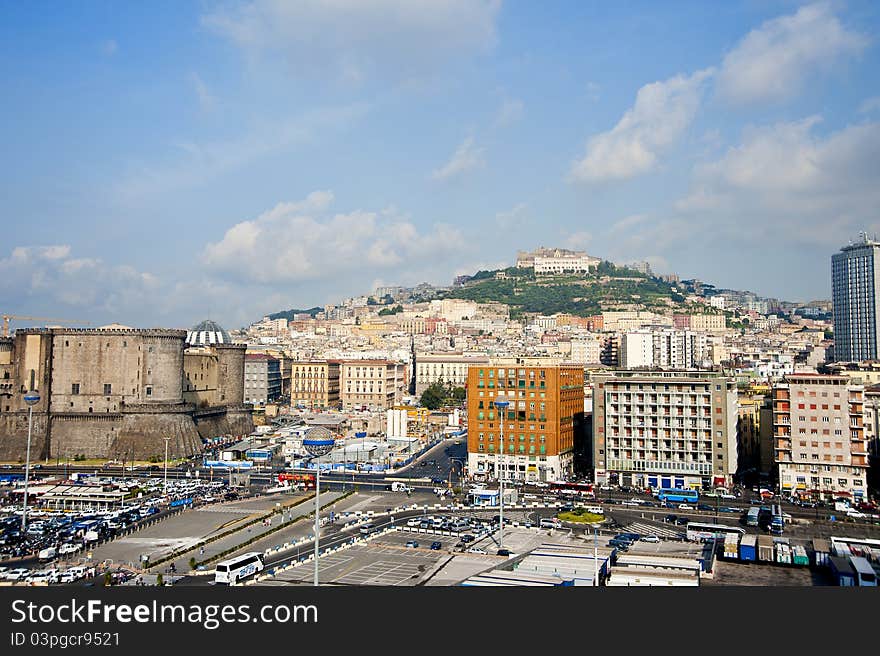 A panorama of Naples, Italy