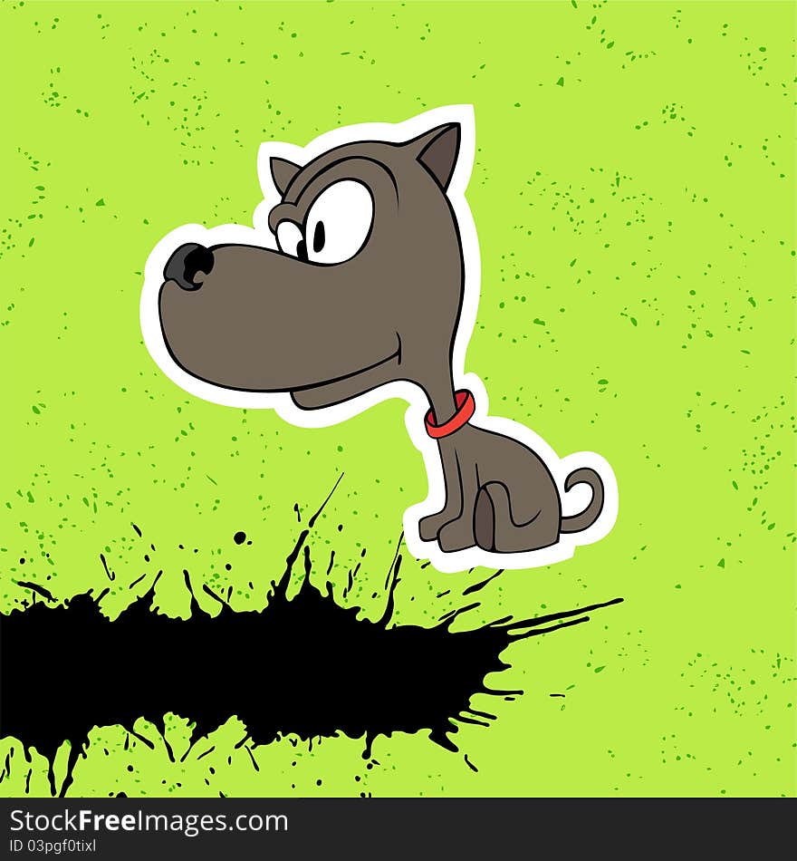 Vector illustration of funny cartoon character. Vector illustration of funny cartoon character