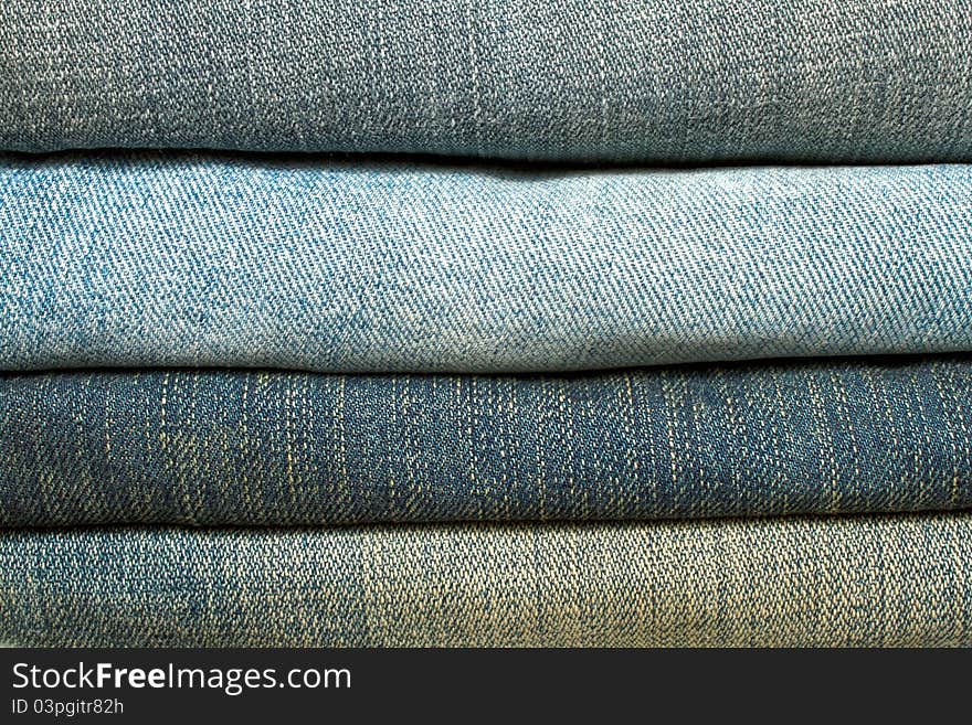 A blue jeans textured background