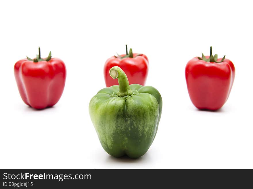 Green and red pepper