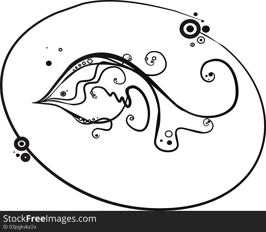 This is abstract fish. Vector illustration.