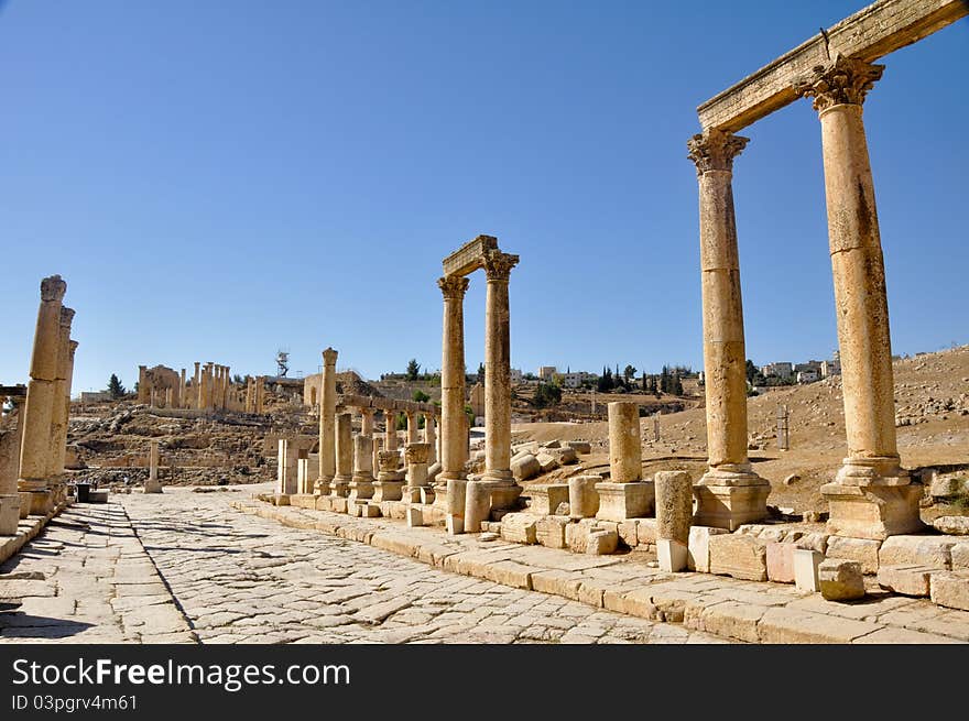 The Cardo Colonnaded Street, Jerash