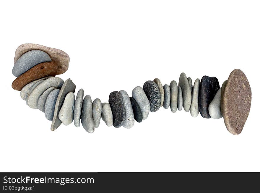 stones on a white background. stones on a white background