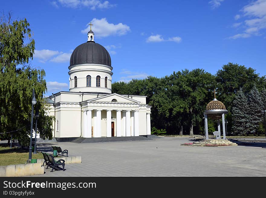 Jesus Born Cathedral in center of Chisinau - the capital of Republic of Moldova