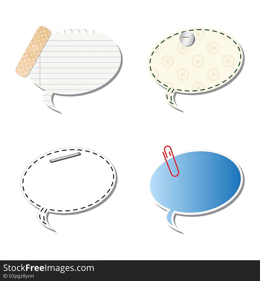 Set of different speech bubble