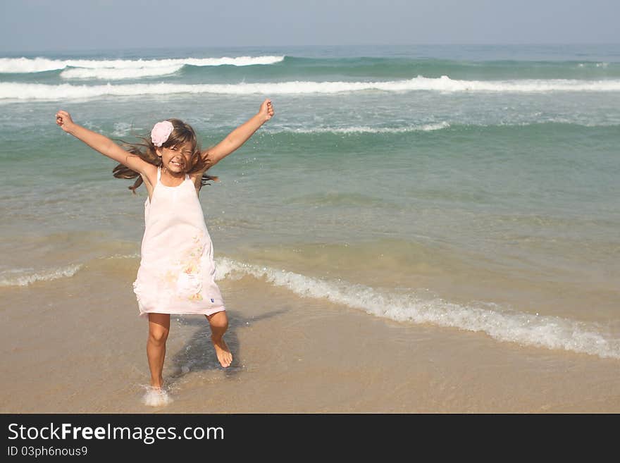 Girl in the sea