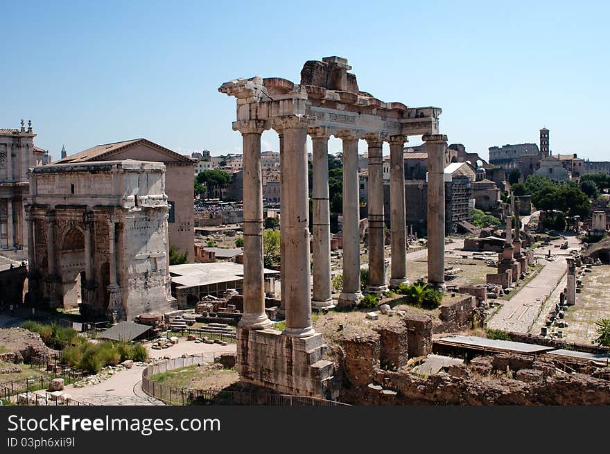 The Forum in Rome, Italy. The Forum in Rome, Italy