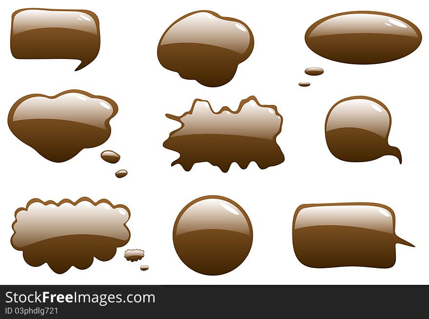 Illustration of Speech chocolate set