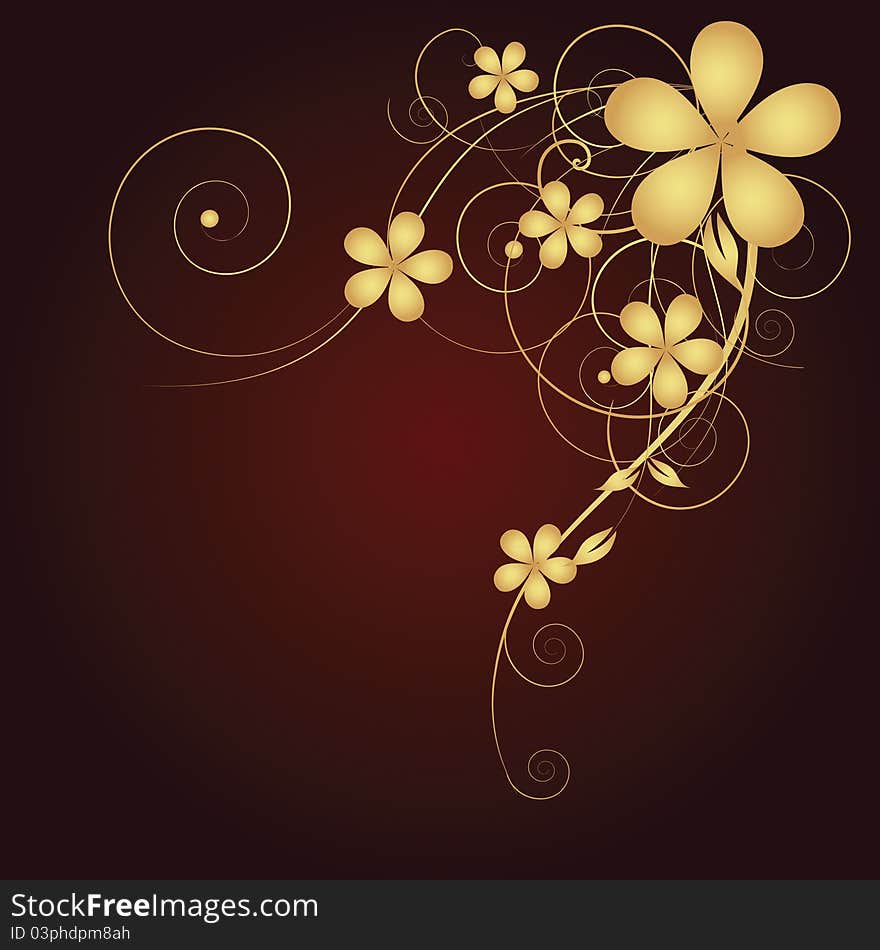 Floral abstract design element for your text. Floral abstract design element for your text