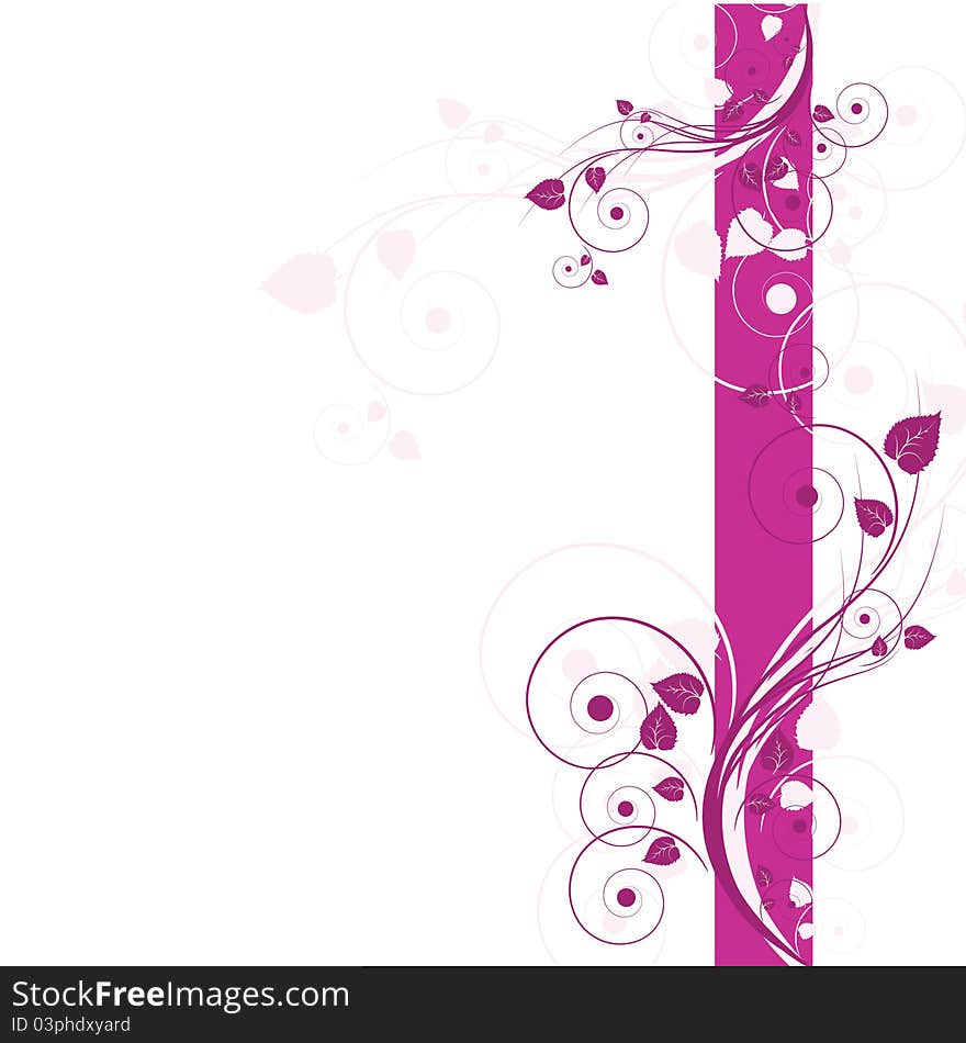 Floral abstract design element for your text. Floral abstract design element for your text