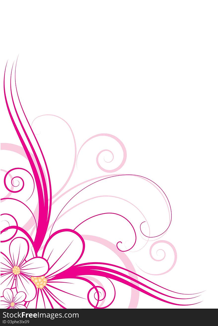 Floral abstract design element for your text. Floral abstract design element for your text