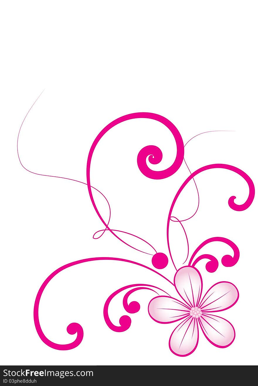 Floral abstract design element for your text. Floral abstract design element for your text