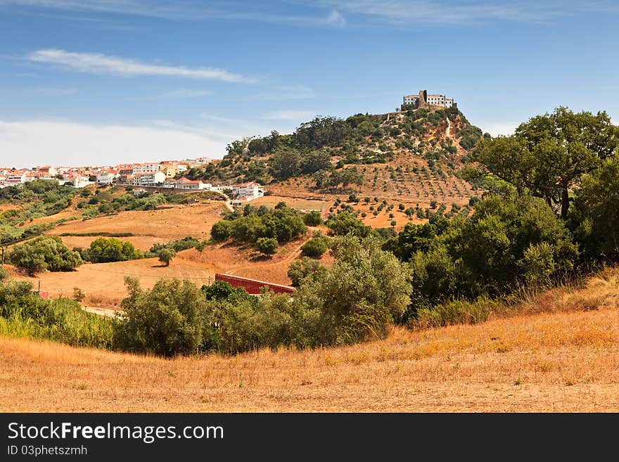 Beautiful view of the castle of Palmela.