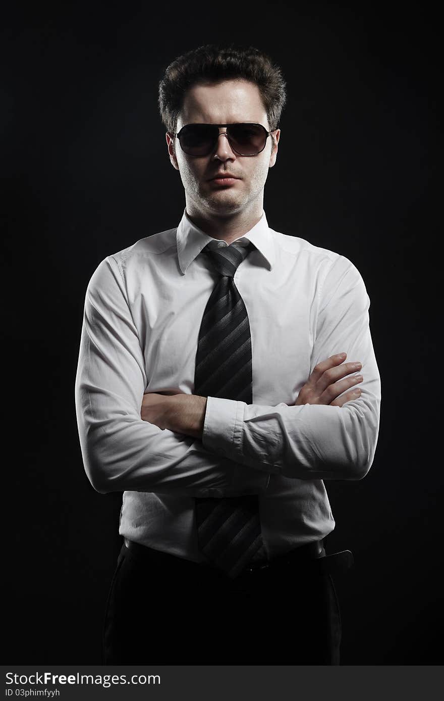 Portrait Of A Young Businessman In Sunglasses