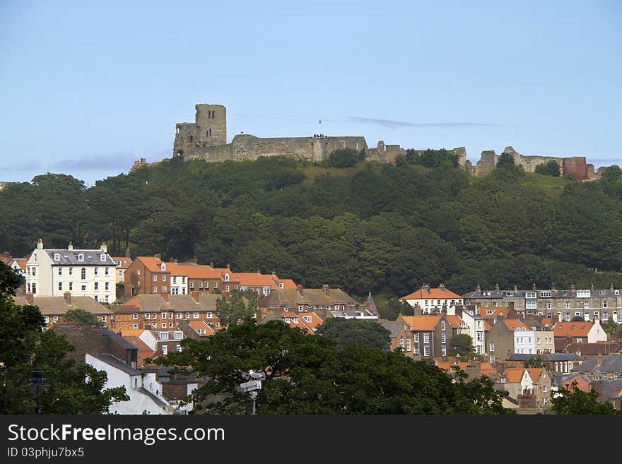 Scarborough roof tops and Castle