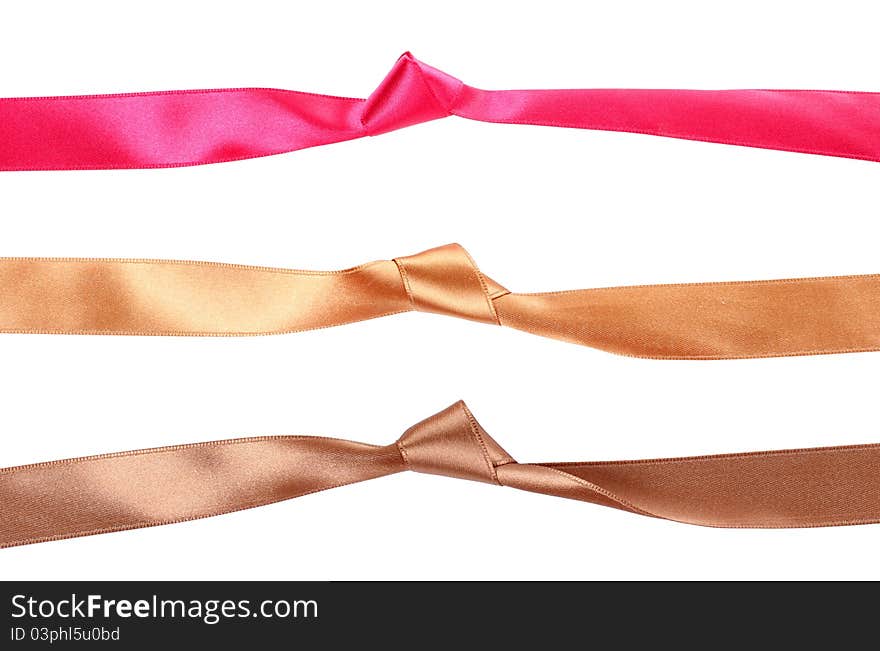 Color photo of a bow on ribbons