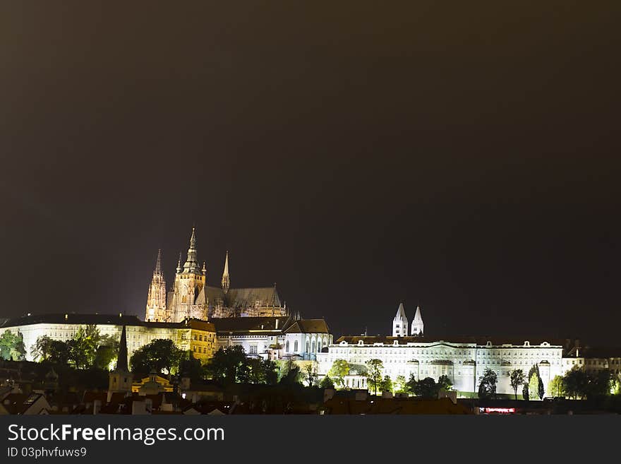 Prague Czech Republic Long Exposure night shot