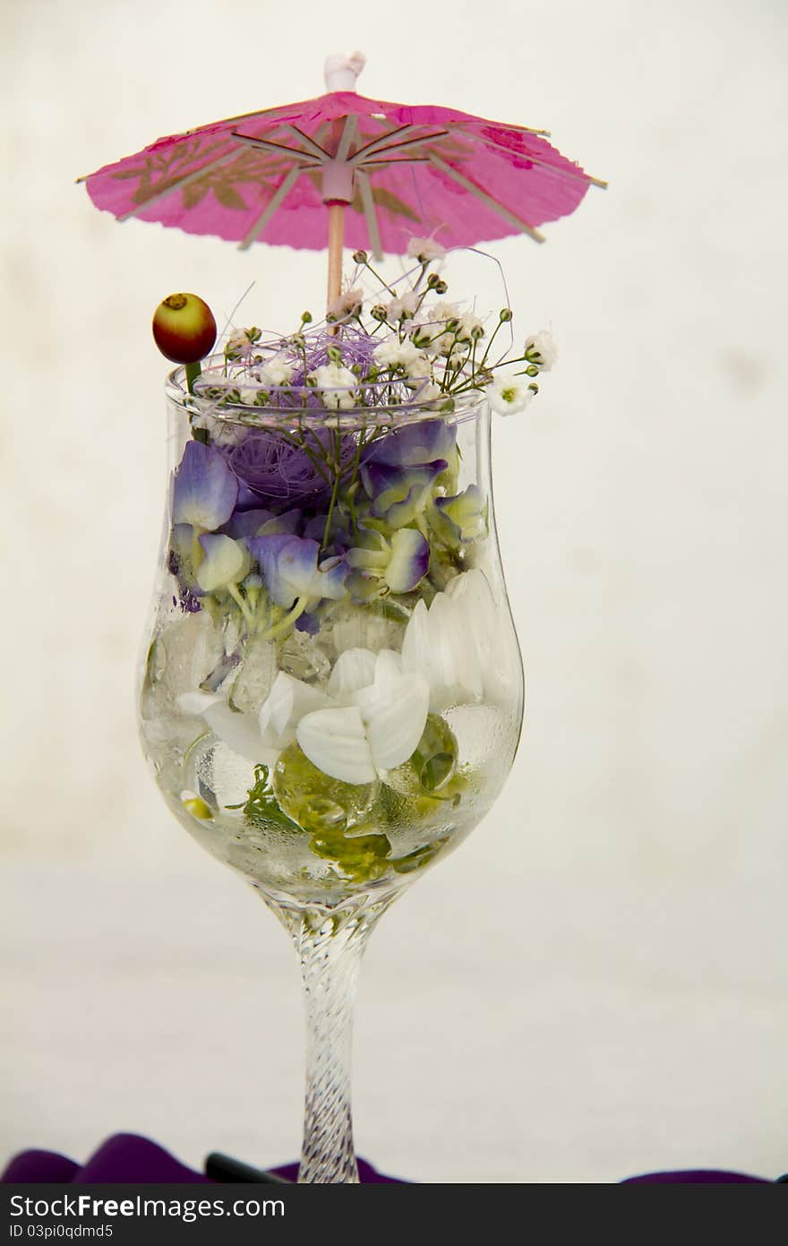 Beautiful Flowers in a glass close up