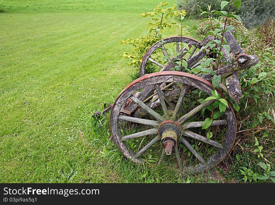 Ancient farming trailer