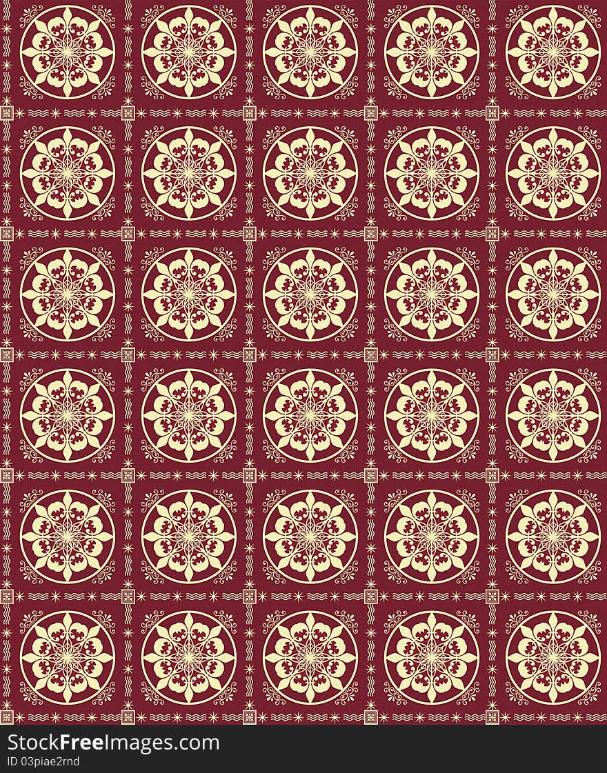 Tileable floral wallpaper