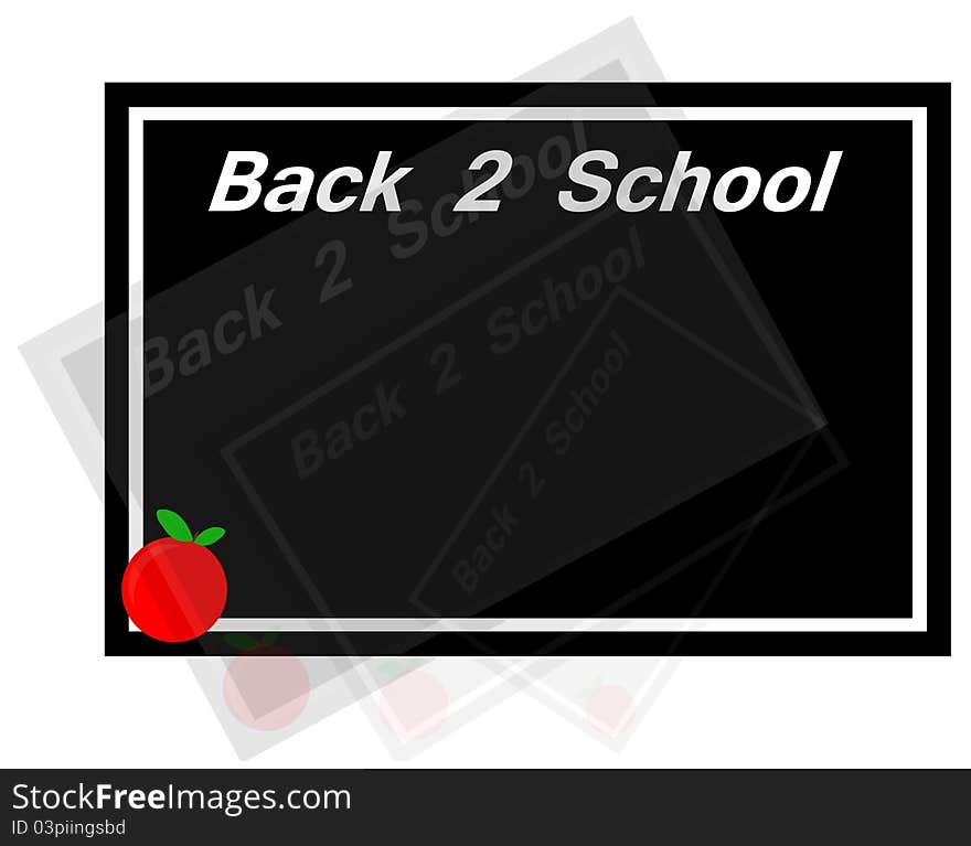 Back 2 school chalkboard with space for your message