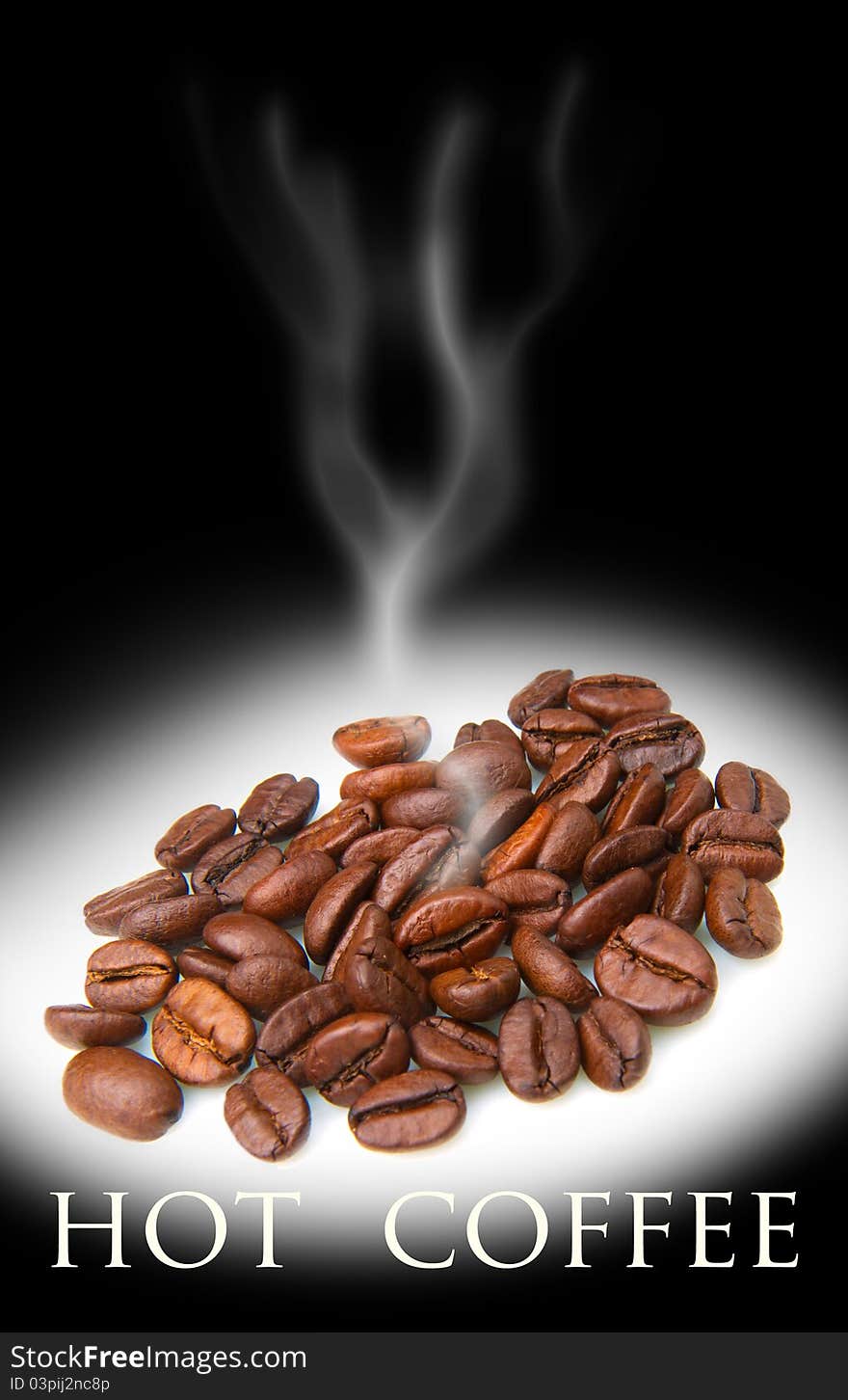 Coffee beans on  blaack background