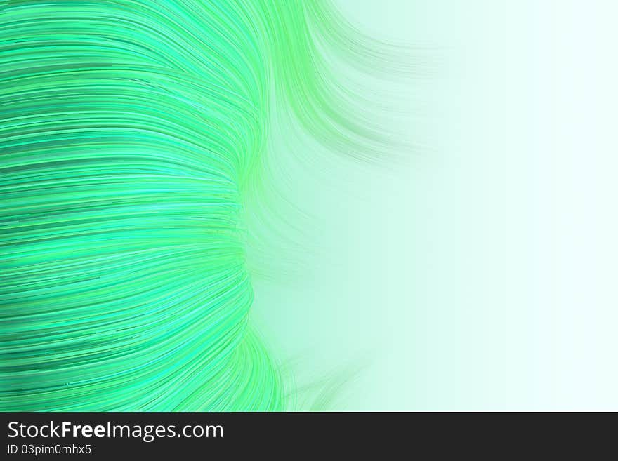 High quality rendering of wavy line background in green. High quality rendering of wavy line background in green