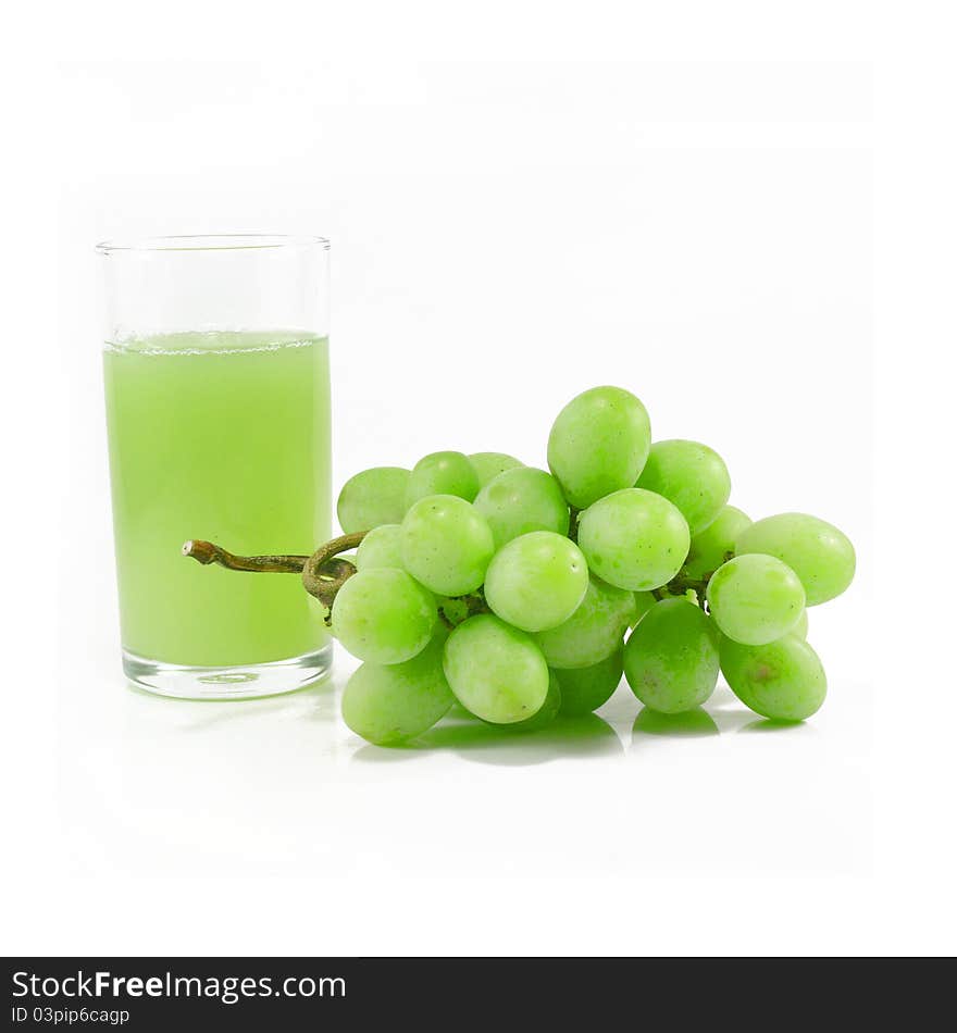 The grape juice and grape fruit