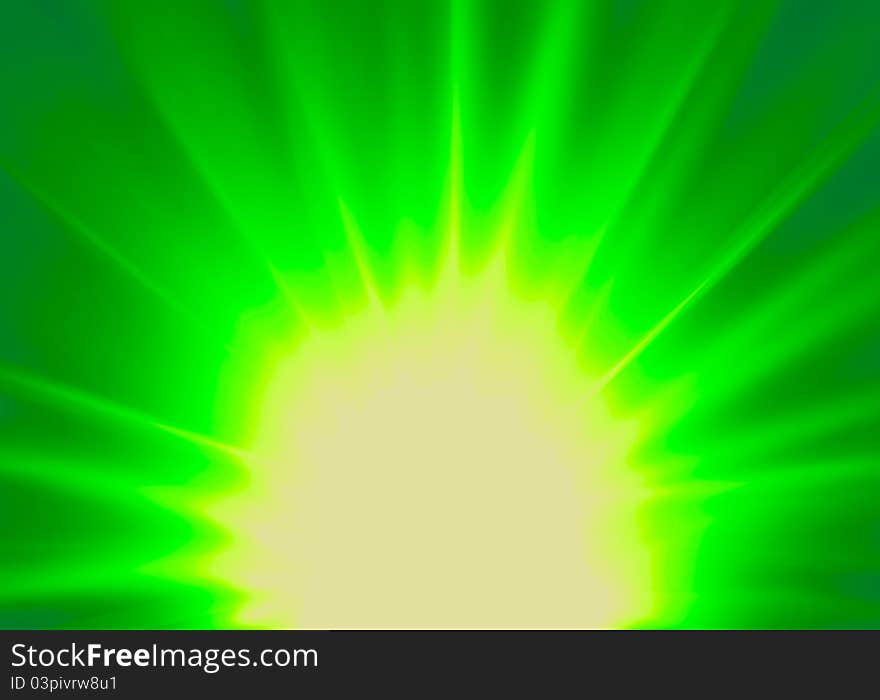 Abstract Ray Background Green