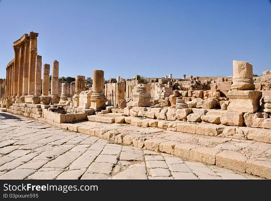 The Cardo Colonnaded Street, Jerash