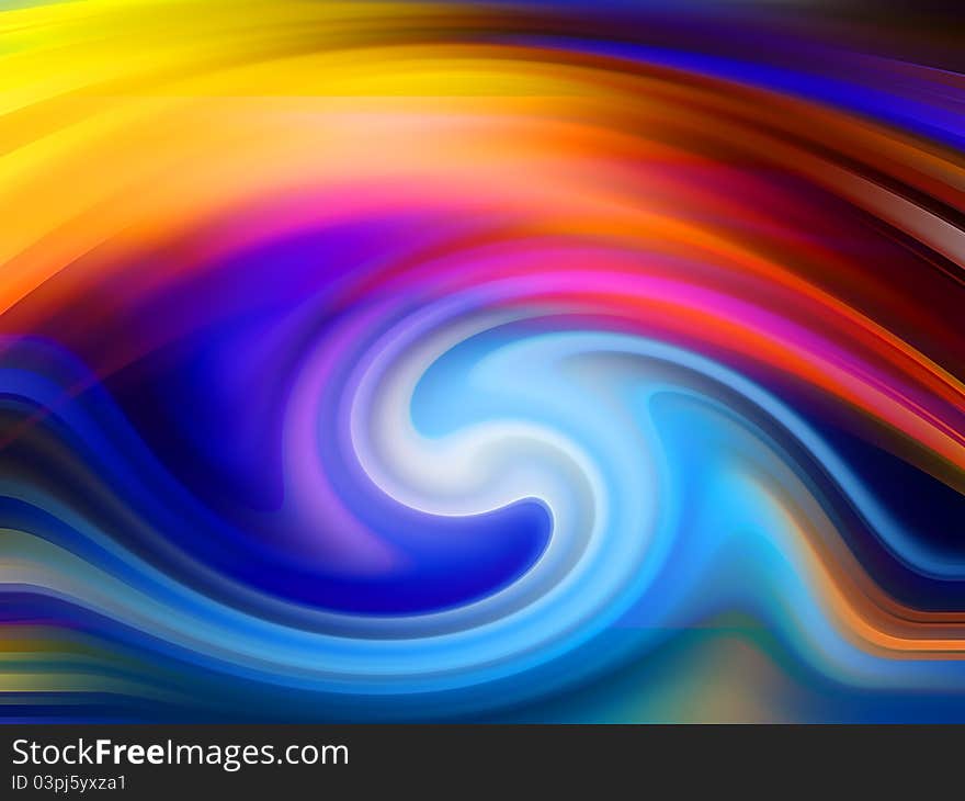 Dynamic interplay of colorful abstract forms on the subject of motion, dynamism and joy. Dynamic interplay of colorful abstract forms on the subject of motion, dynamism and joy