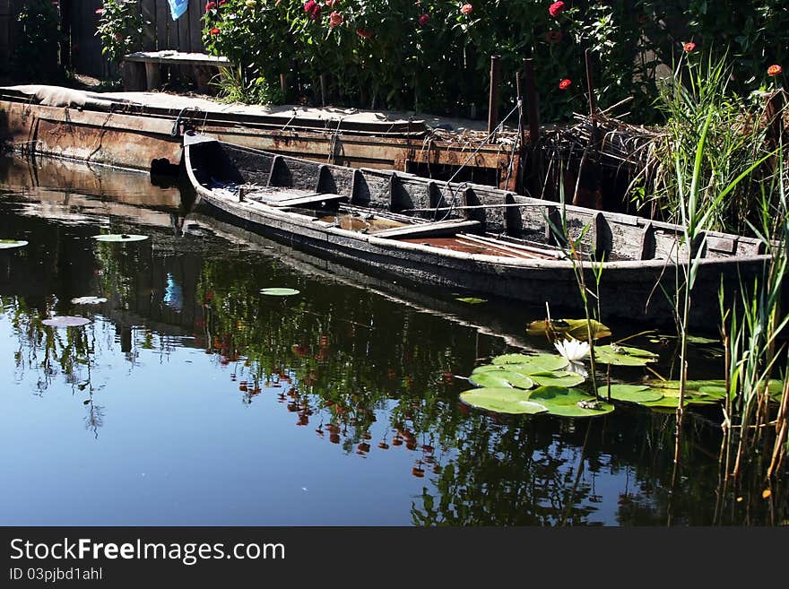 Beautiful Boat Abandoned In The Danube Delta