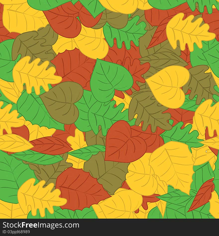 Autumn Leafs Seamless Pattern