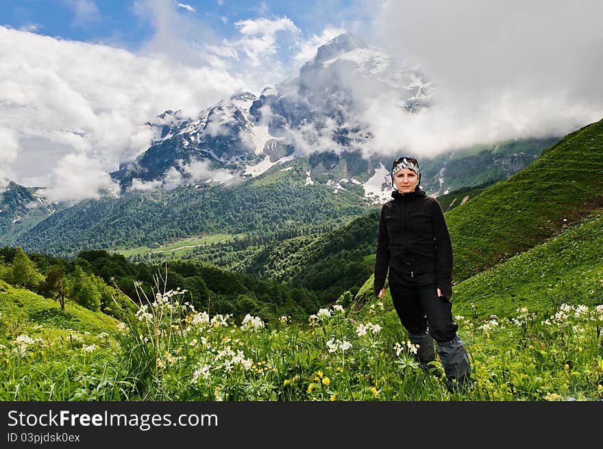 Mountain landscape of the northern Caucasus. Russia