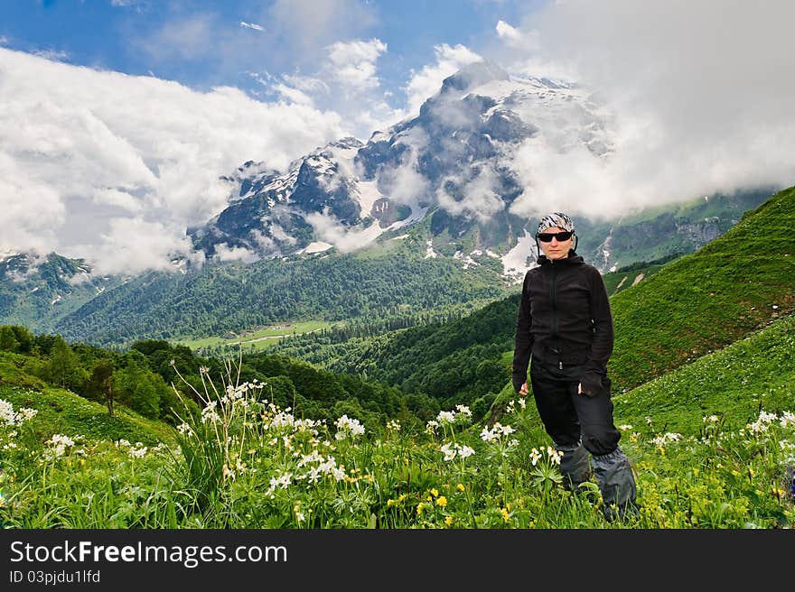 Mountain landscape of the northern Caucasus. Russia