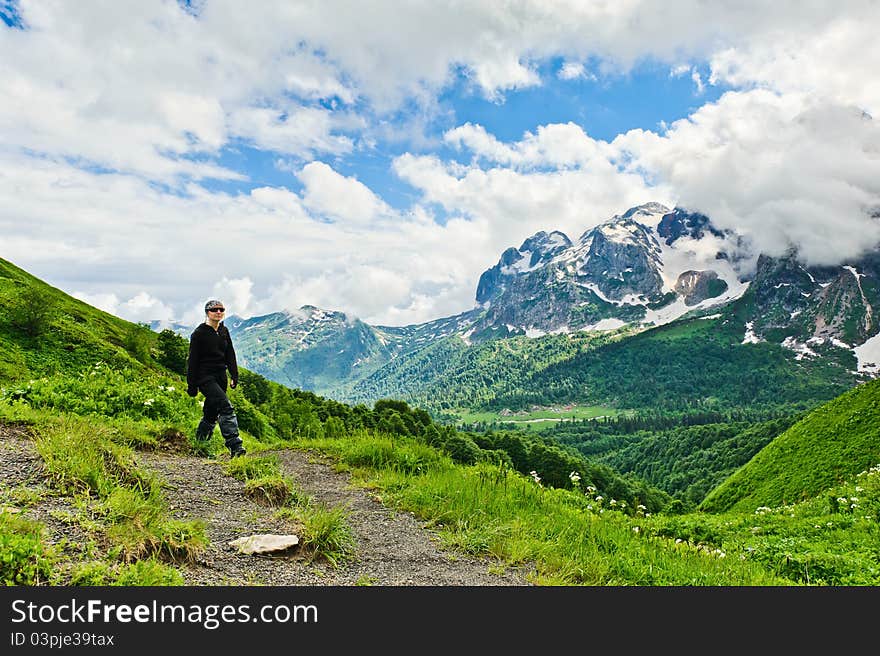 Mountain landscape of the northern Caucasus. Russia