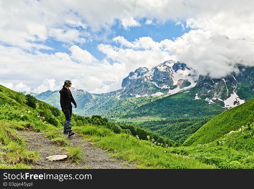 Mountain landscape of the northern Caucasus. Russia