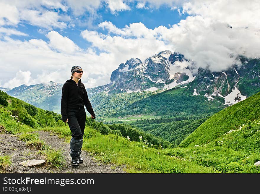 Mountain landscape of the northern Caucasus. Russia