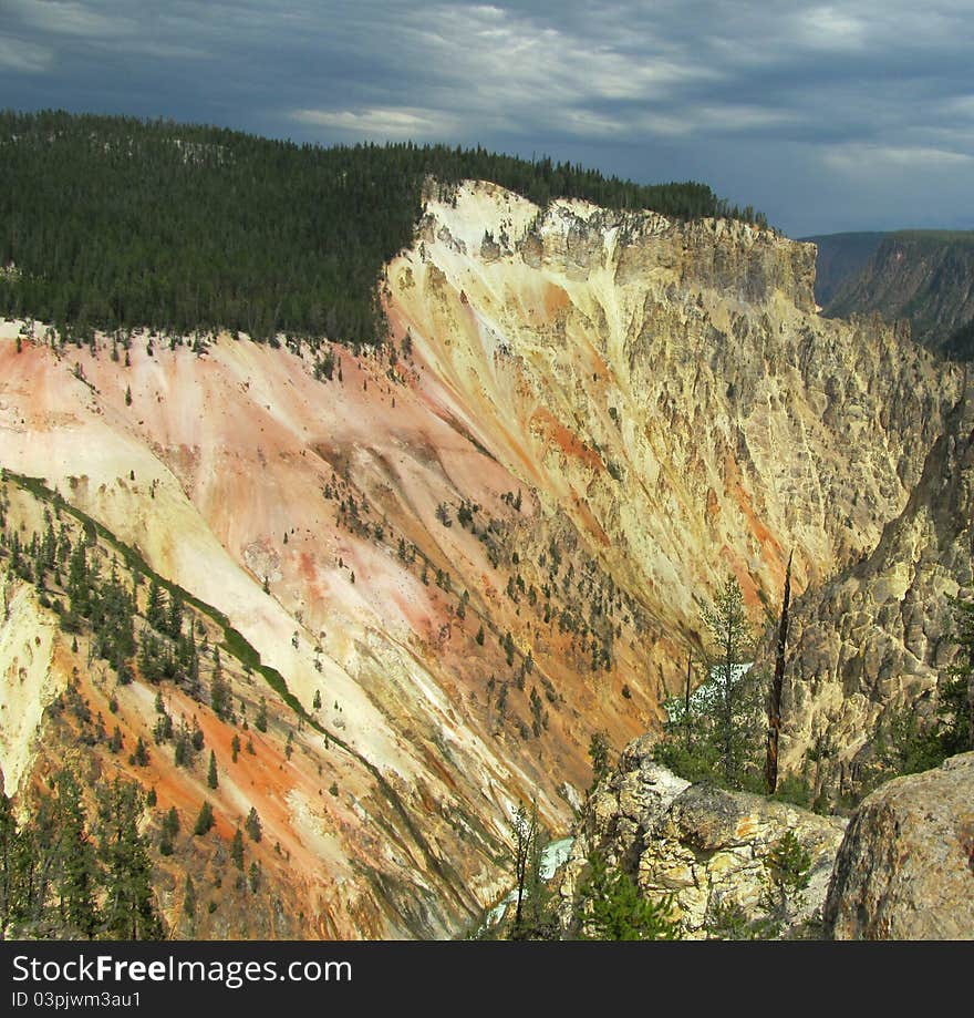 Steep canyon in Wyoming