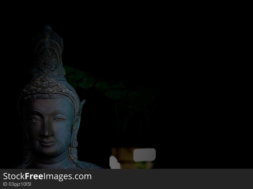 Black bhuda in temple of thailand. Black bhuda in temple of thailand