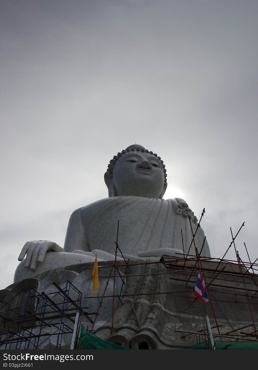 Big bhuda in thai temple