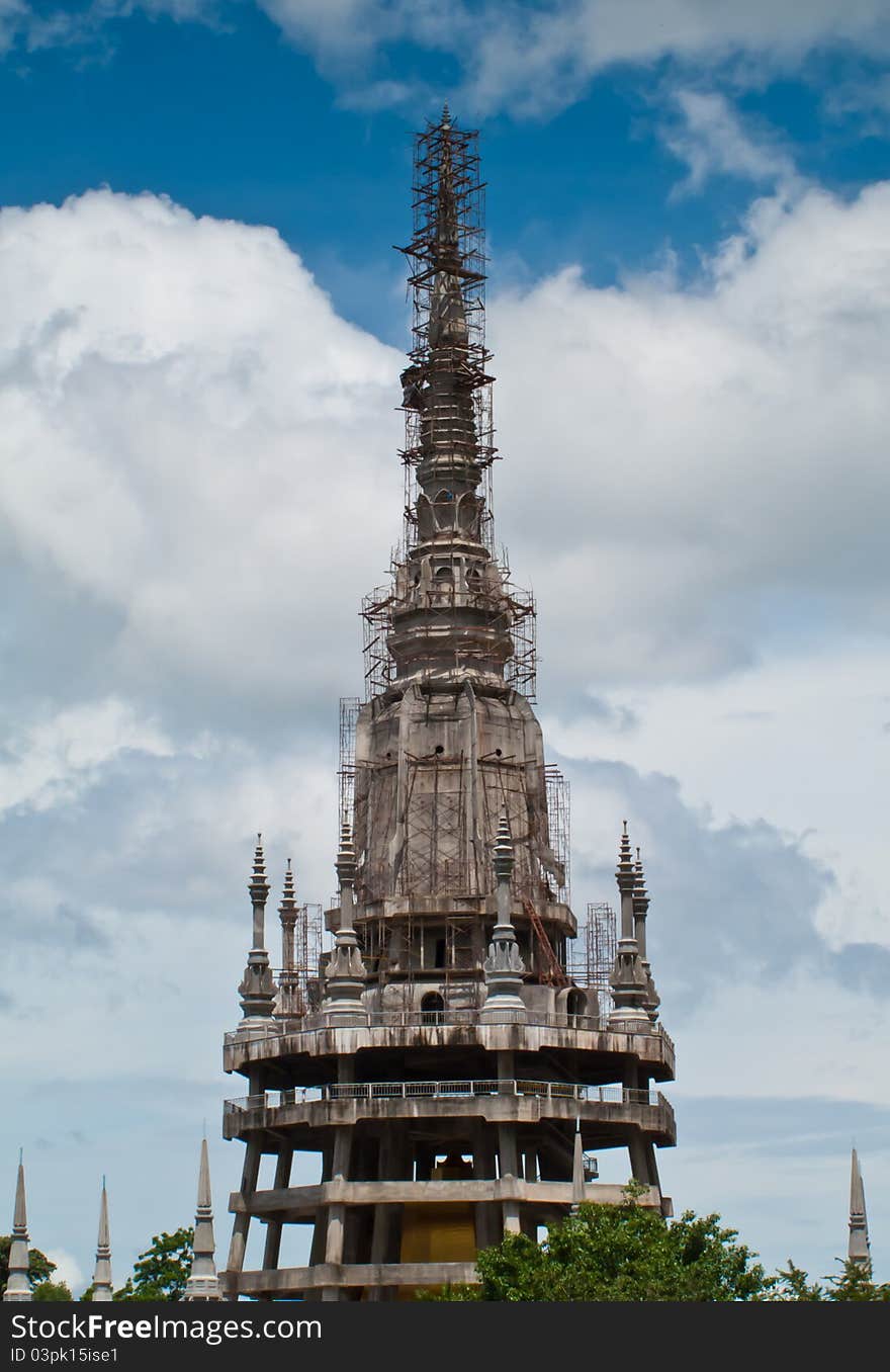 Church architecture in thai tenple. Church architecture in thai tenple